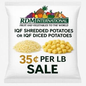 IQF SHREDDED OR DICED POTATOES $.35 CENTS/LB